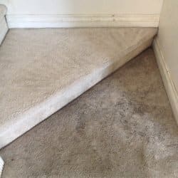 Freshly vacuumed stair